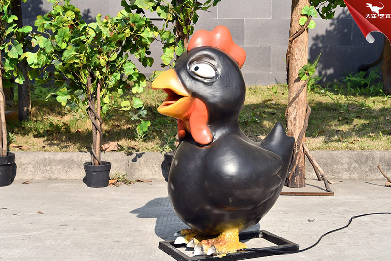 仿真動(dòng)物雕塑，卡通雕塑，公雞雕塑 